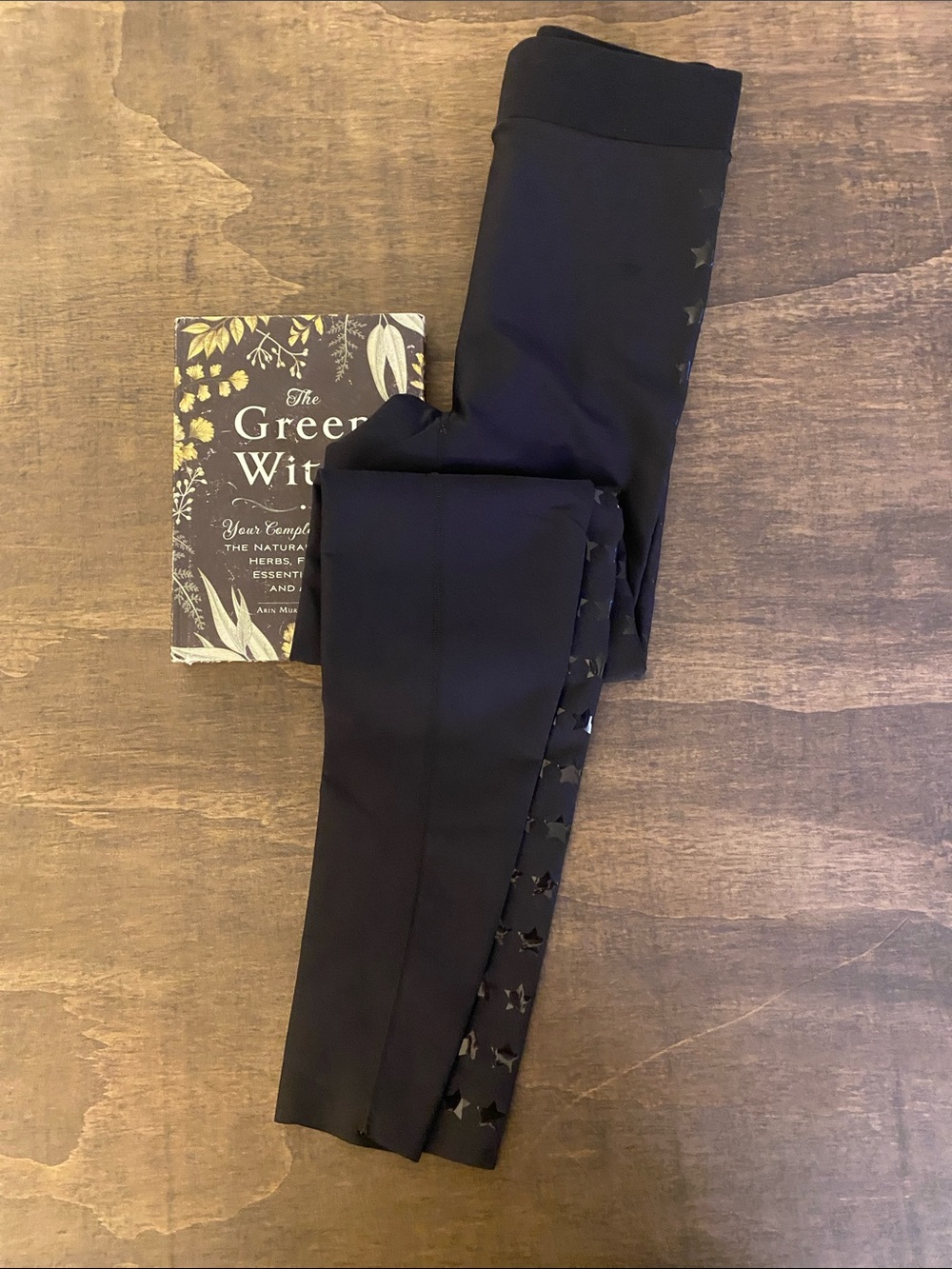 Ultracor Women's Black Leggings with Star-Trim Side Detail